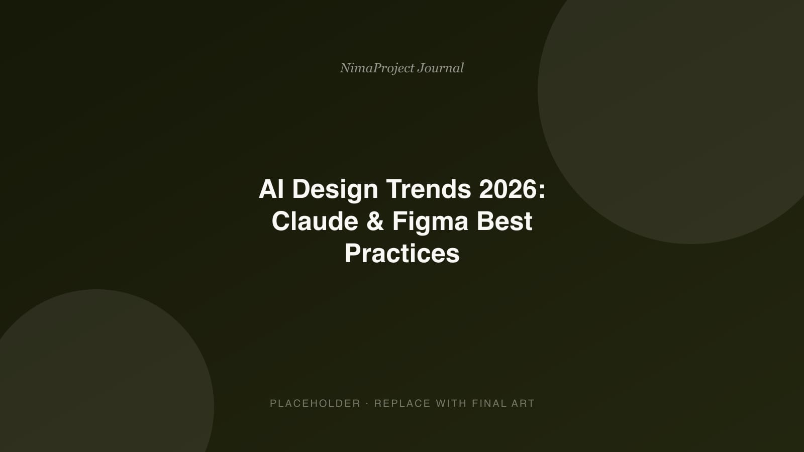 A friendly editorial illustration of a designer's desk where a Figma canvas and lines of code flow into each other, in cream and near-black tones