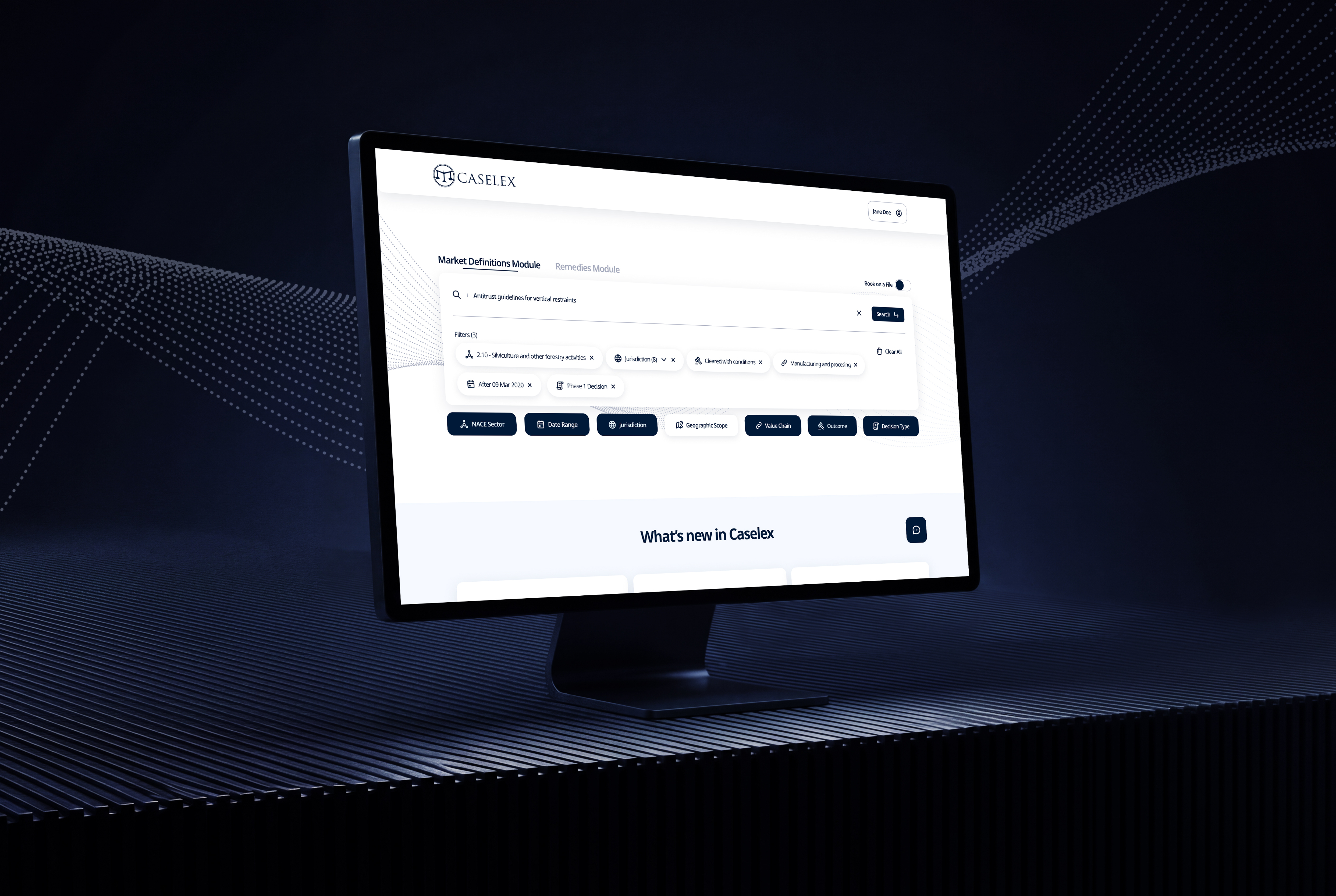 Caselex platform — legal research workspace