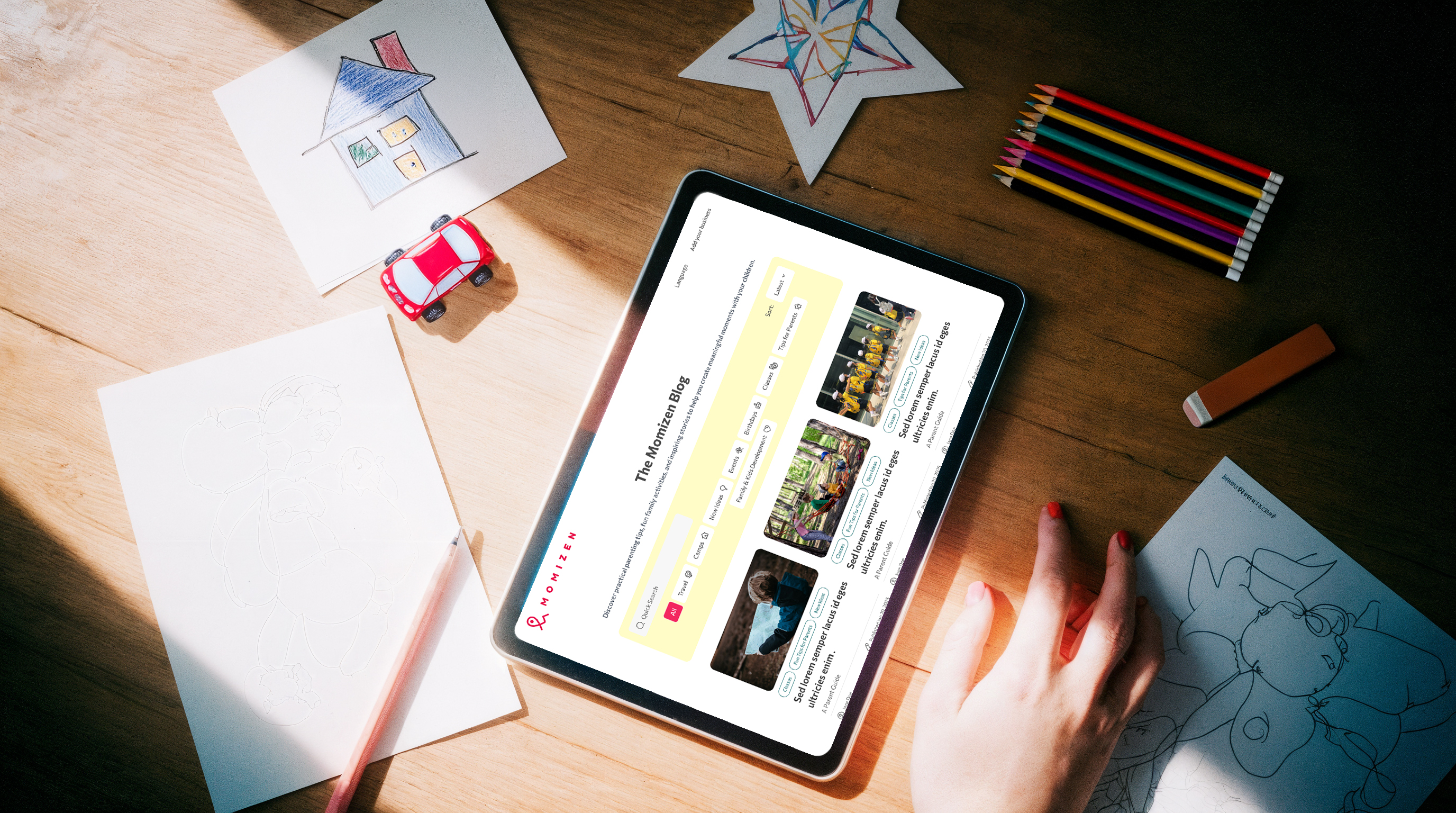Momizen onboarding experience — welcoming screens that build parent trust from first interaction
